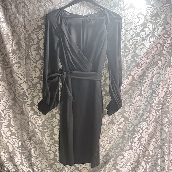 Abito velato con pizzo nero | R.a. Boutique